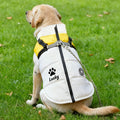 Personalizado Corazón Rojo Pata Imprimir Impermeable Abrigo de Invierno Chaqueta de perro con nombre de la mascota para el clima frío Actividades al aire libre Regalo para mascota