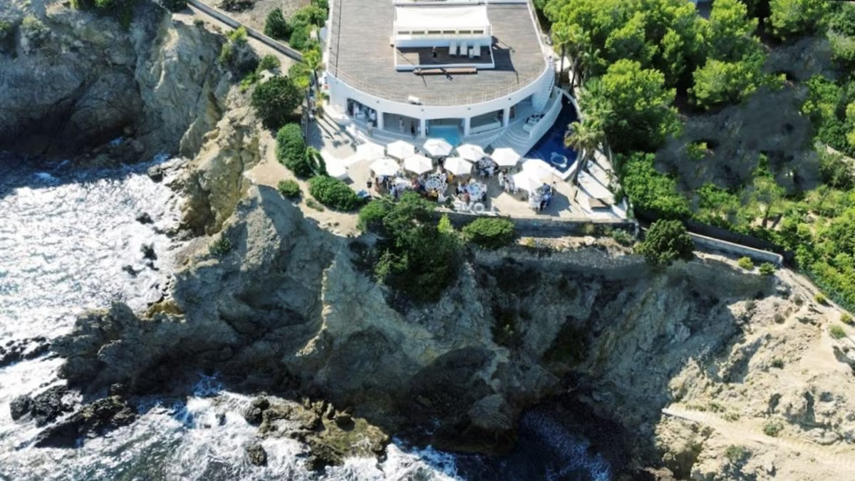 Super Rare 8-Bedroom Luxury Seafront Ibiza Villa with Private Beach, Panoramic Rooftop and Underground DJ Room in Santa Eulalia