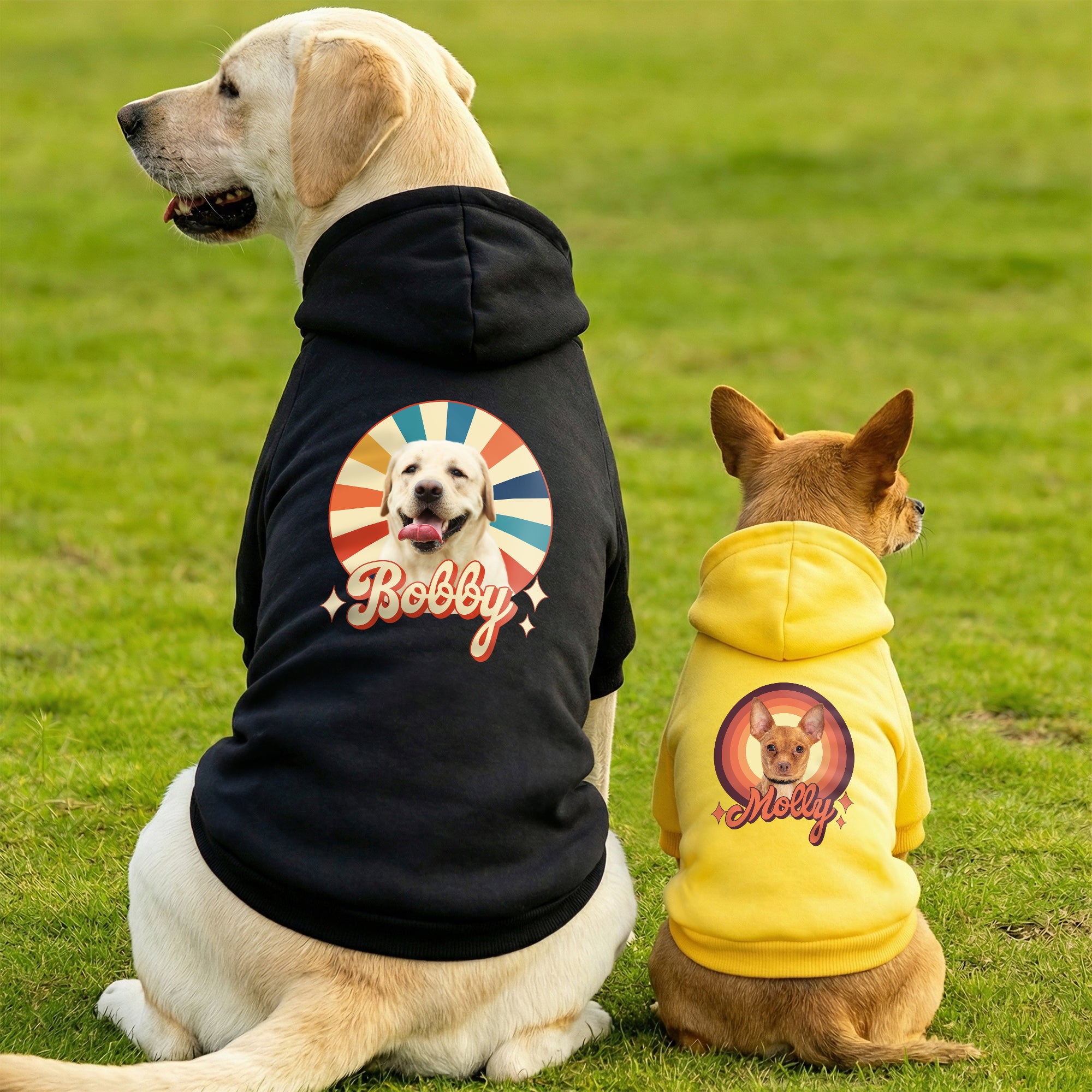 Sudadera con capucha personalizada para perro con foto de cara graciosa y nombre Regalo de cumpleaños de viaje al aire libre para amantes de las mascotas Dueños de mascotas