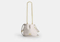 COACH® Women's Minibolso Con Cordón Ajustable Faye en Blanco | Cuir