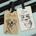 Etiqueta de equipaje personalizada con foto de mascota y nombre Accesorios de viaje Regalo de cumpleaños para dueños de mascotas amantes de los viajes