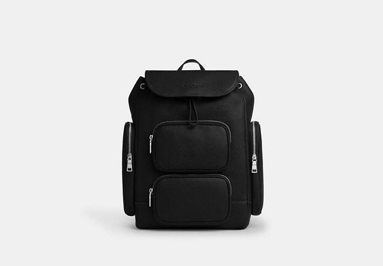 COACH® Men's Mochilla Finn en Negro | Cuir