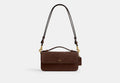 COACH® Women's Bolso Cruzado Con Asa Superior en Castaño | Cuir
