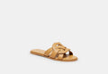 COACH® Women's Sandalias Tipo Chancla Lena en Beige, Talla 11 | Cuir