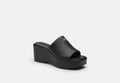 COACH® Women's Sandalias Con Plataforma Phoebe en Negro, Talla 11 | Cuir
