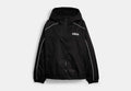 COACH® Women's Cortavientos En Poliéster Reciclado en Negro, Talla Mediano