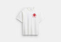 COACH® Women's Camiseta De Corte Holgado De Algodón Orgánico Con Pizza en Blanco, Talla Mediano | Coton