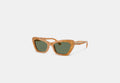 COACH® Women's Gafas De Sol Tipo Ojos De Gata De Alambre en Castaño