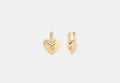 COACH® Women's Pendientes Largos Llamativos Con Corazón De Firma en Amarillo | Métal