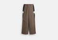 COACH® Men's Pantalones De Chándal De Pernera Recta De Poliéster Reciclado en Castaño, Talla Mediano