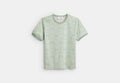 COACH® Women's Camiseta Ringer De Firma Coach | Brain Dead en Verde, Talla Mediano