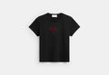 COACH® Women's Camiseta De Los 90 De Algodón Orgánico Coach | Brain Dead en Negro, Talla Mediano