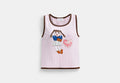 COACH® Women's Camiseta De Tirantes De Pointelle Con Gráfico Coach | Brain Dead en Rosa, Talla Mediano