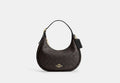 COACH® Women's Bolso De Hombro Emily En Lona De Firma en Beige | Pvc
