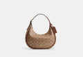 COACH® Women's Bolso De Hombro Emily En Lona De Firma en Castaño | Pvc