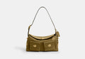 COACH® Women's Bolso Turnlock Haversack en Verde | Cuir