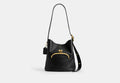 COACH® Women's Bolso Bucket Bleecker Con Cierre De Boquilla en Negro | Cuir