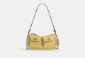 COACH® Women's Bolso Twin Turnlock Waverly en Beige | Cuir