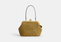 COACH® Women's Bolso Frame Kisslock 27 en Verde | Paille