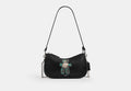 COACH® Women's Bolso Waverly Con Gráfico De Oso De Peluche en Negro | Cuir