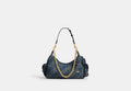 COACH® Women's Bolso Pocket Juliet 30 De Tela Vaquera De Algodón Regenerativo Con Acolchado en Azul | Denim