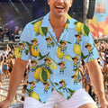 Personalizada de estilo hawaiano Limón Tema Cara Foto Suave Camisa Playa Fiesta Vacaciones Cumpleaños Regalo para la Familia Amigos Amantes de los Viajes