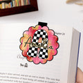 Clip magnético personalizado para marcapáginas con inicial a cuadros estilo rosa-dorado con nombre Club de lectura Regalo de cumpleaños para amantes de la lectura Ratones de biblioteca
