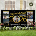 Felicitaciones Personalizadas Clase de 2026 Graduado Foto Collages Banner con 3-17 Fotos y Nombre Fiesta Decoración Regalo de Graduación para Graduados