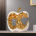 ArtZ® Golden Glow Apple Sculpture - White Small