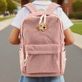 Mochila infantil de pana personalizada con foto de mascota bordada y nombre Regalo de cumpleaños de vuelta al cole para niños amantes de las mascotas