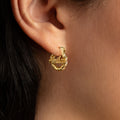 Personalizado Twisted Band Nombre Diseño Pendientes Dainty Joyería Cumpleaños Aniversario Regalo para Mujeres