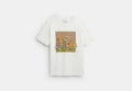 COACH® Women's Camiseta Clásica De Corte Cuadrado De Firma Con Estampado Floral En Algodón Orgánico, Talla Mediano