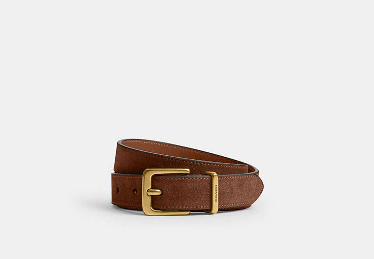 COACH® Women's Cinturón Con Hebilla De Pasador Tipo Arnés, 25 Mm en Castaño, Talla Mediano | Pvc