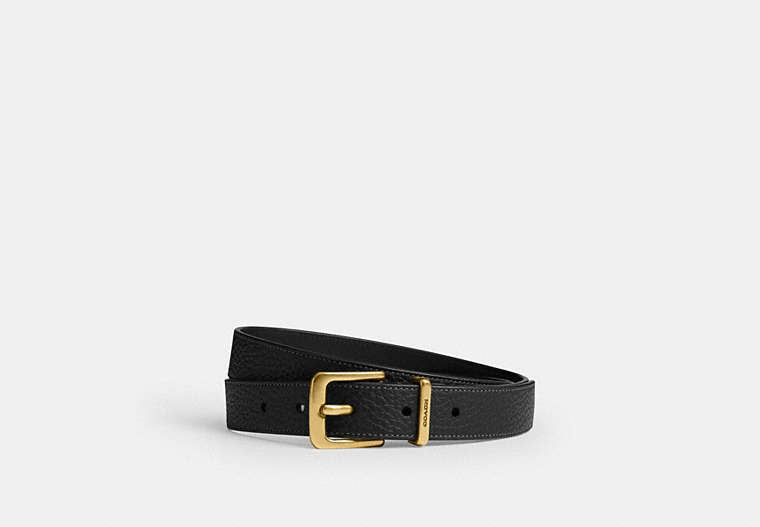 COACH® Women's Cinturón Con Hebilla De Pasador Tipo Arnés, 25 Mm en Negro, Talla Mediano | Pvc