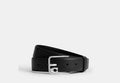 COACH® Men's Cinturón Con Hebilla De Arnés De Firma, 35 Mm en Negro, Talla 36 | Cuir