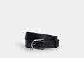 COACH® Men's Cinturón Con Hebilla De Arnés, 35 Mm en Negro, Talla 36 | Cuir
