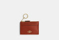 COACH® Women's Portadocumentos De Identidad Mini Skinny en Castaño | Cuir