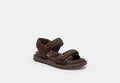COACH® Women's Sandalia De Rafia Brynn en Castaño, Talla 11 | Paille Raphia