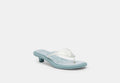 COACH® Women's Sandalia De Dedo Jelly De Firma en Azul, Talla 11 | Caoutchouc Jelly