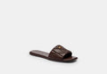 COACH® Women's Sandalia Holly Acolchada en Castaño, Talla 11 | Cuir