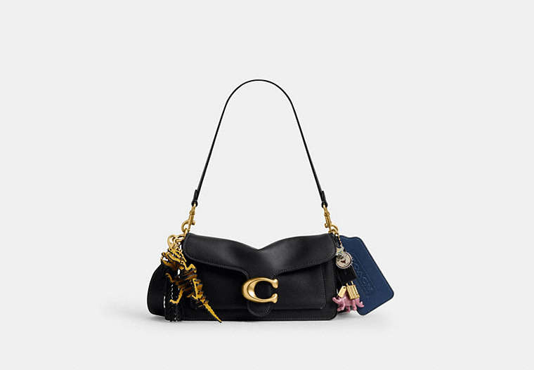 COACH® Women's Bolso De Hombro Tabby 26 10º Aniversario De Rexy Con Charms en Negro | Cuir