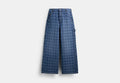 COACH® Men's Pantalones De Carpintero De Tela Vaquera De Firma De Algodón Orgánico en Azul, Talla 36