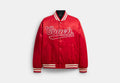 COACH® Men's Chaqueta Reversible Souvenir en Rojo, Talla Mediano