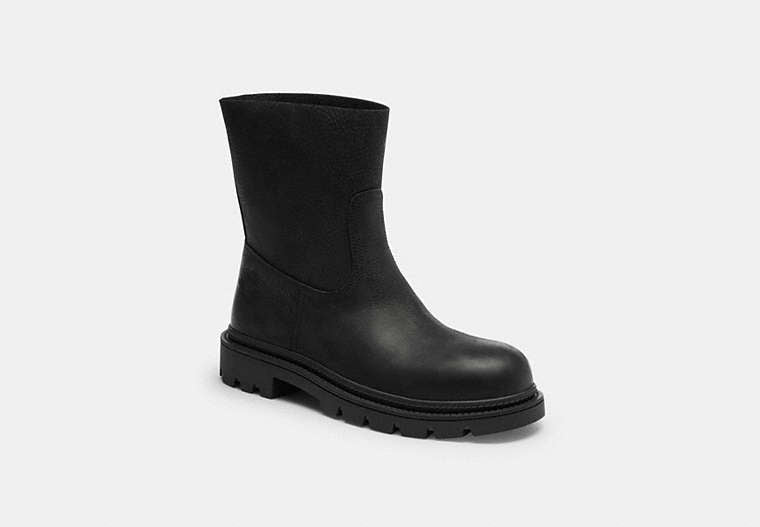 COACH® Men's Botas De Trabajo en Negro, Talla 11 | Cuir