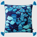 Celestial Chinoiserie Pagoda Pillow Cover by Maia Homes