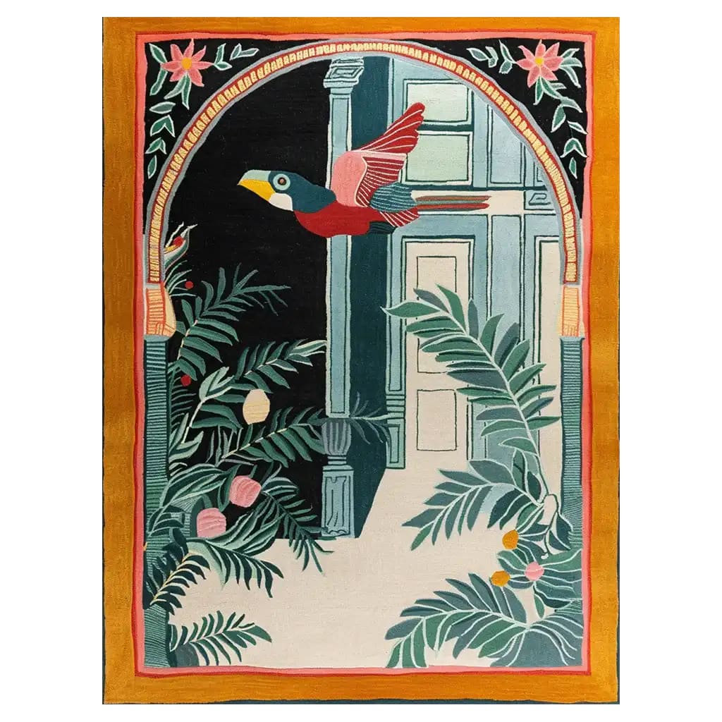 Celestial Phoenix Retreat Hand Tufted Wool Rug