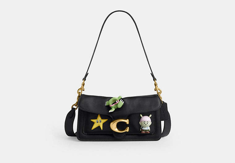 COACH® Women's Bolso De Hombro Soft Tabby 26 Con Pines Coach | Brain Dead en Negro | Cuir