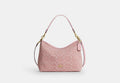 COACH® Women's Bolso De Hombro Laurel De Tela Vaquera De Firma en Rosa | Coton