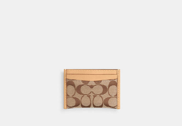 COACH® Women's Tarjetero Básico En Jacquard De Firma | Jacquard Tissé