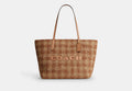 COACH® Women's Bolso Tote City Con Estampado De Vichy en Beige | Coton